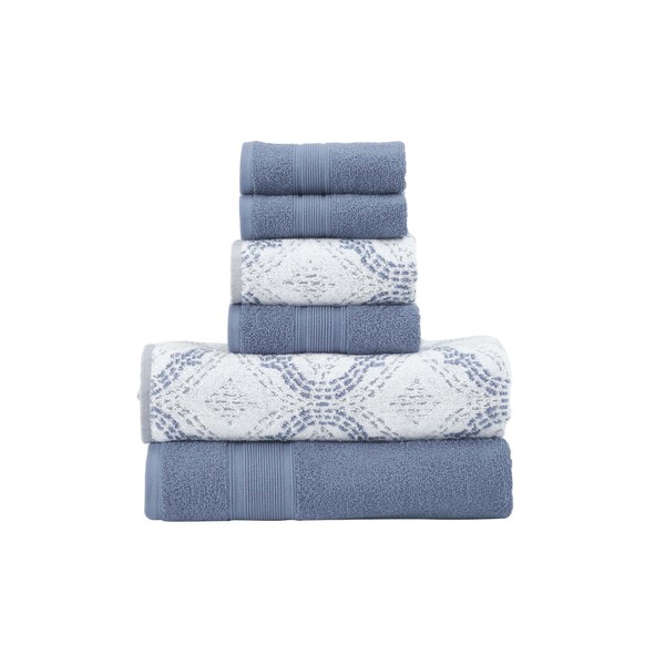 Modern Threads Capri 6-Piece Reversible Yarn Dyed Jacquard Towel Set