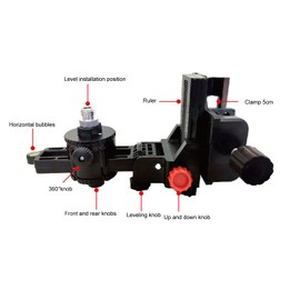 Magnetic Fine Tuning Holder for Laser Leveling Adapter, 360 Degree Adjustable Bracket, Multifunctional Fine Tuning Head with Plastic Clip and Converter Head for, #011