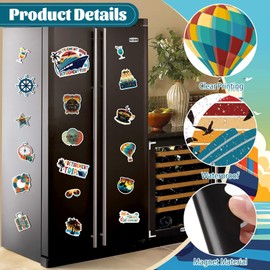 Happy Retirement Cruise Door Magnet Decorations,Summer Holiday Happy 2026 Retirement Cruise Ship Door Decor Magnetic for Vintage Women Men Retire Party Supplies Refrigerator Fridge Car Kitchen Garage
