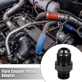 X AUTOHAUX Car Black 6AN Male Flare to M12 x 1.25mm Male Fitting Adapter