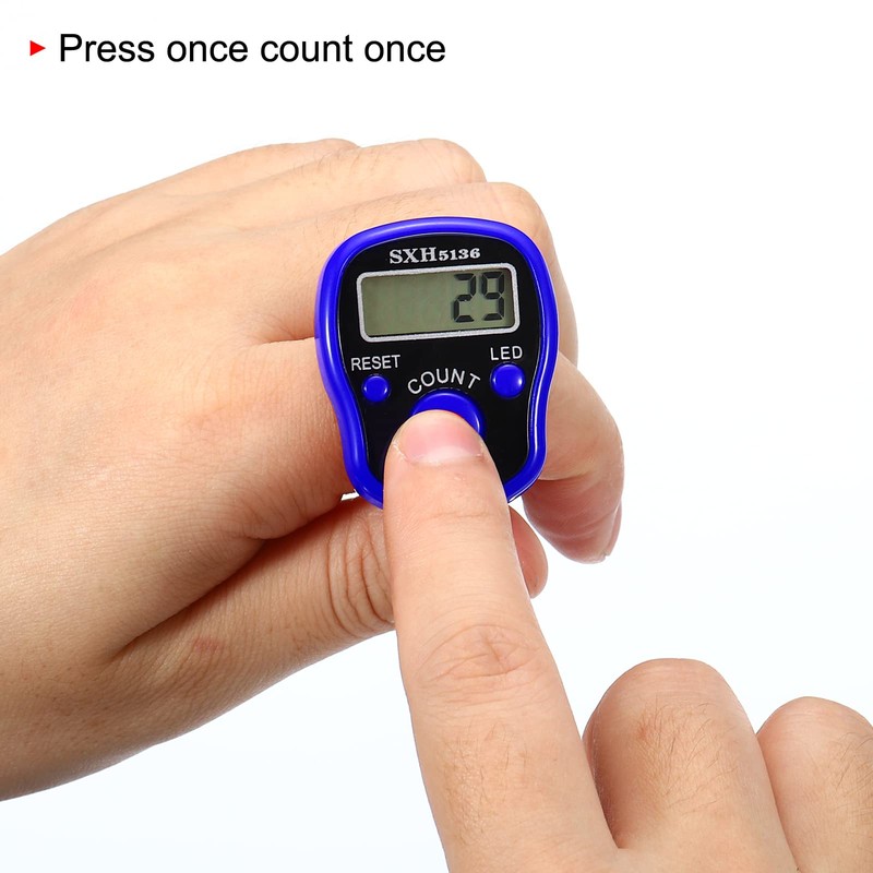 sourcing map Finger Tally Counter 0-99999 5 Digital LED Display
