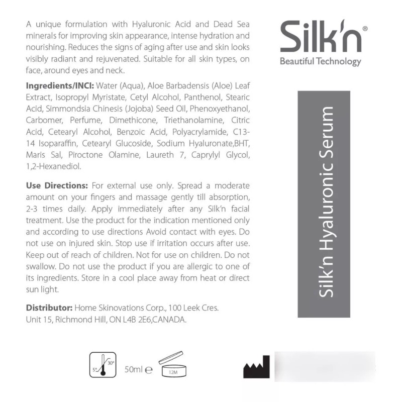 Silk'n Serum Antiedad De Acido Hyaluronico Silk'n