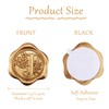 Yoption 50Pcs Initial J Wax Seal Stickers, Retro Antique Gold
