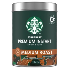 Starbucks Premium Instant Coffee, Medium Roast Coffee, Arabica Beans, 3.17 oz