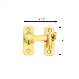 Renovators Supply Manufacturing Cabinet Locks 2.12 in. Brass Cabinet Door Latch with Mounting Hardware
