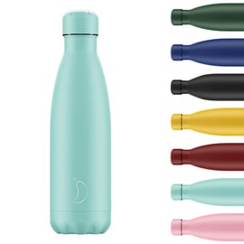 Chilly's Water Bottle - Stainless Steel and Reusable - Leak-Proof, Sweat-Free - Pastel - All Green, 500 ml