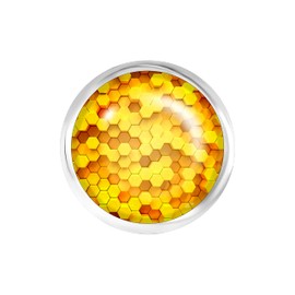 Andante CHUNK Click Button Popper for Chunk Bracelets, Chunk Rings and Other Chunk Accessories - Beehive - Yellow