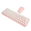 Wireless Keyboard Mouse Combo Mini Portable Retro Silent 2.4G Wireless