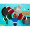 2 x Pot Brushes Small Colourful with Dishwasher Dispensing System
