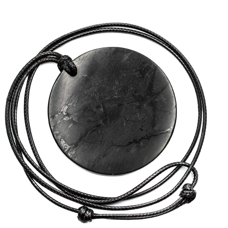 Shungite natural pendant BIG Circle
