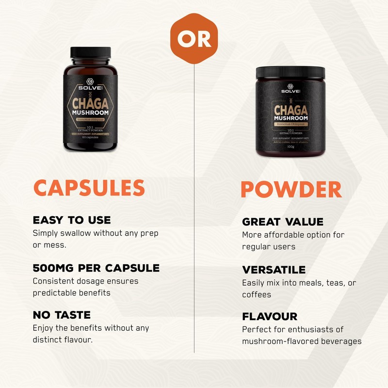 SOLVE Labs® ● Premium Siberian Chaga Extract Powder ● 10%