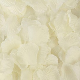 LZXD 1000 Pieces Ivory White Artificial Silk Rose Petals Flower Decoration Wedding Party Color Ivory White