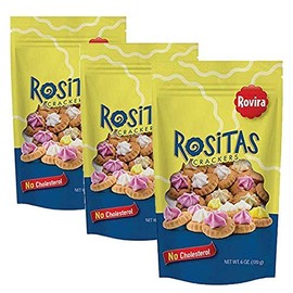 Rovira Rositas, Puerto Rico Snack by Rovira Biscuit 6oz (3 Pack) | Plus Sticker by Artist Jose Hoffman