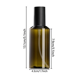Portable Travel Spray Bottle,3Pcs 100ml/3oz Fine Mist Hairspray Bottle for Essential Oils, Empty Airless Makeup Face Spray Bottle Clear Refillable Travel Containers for Cosmetic Skincare Perfume.