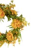 Yellow Peony Artificial Fall Harvest Twig Wreath, 24-Inch, Unlit