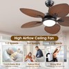 Wiviniya Tropical Ceiling Fans with Lights and Remote/APP Control, 44