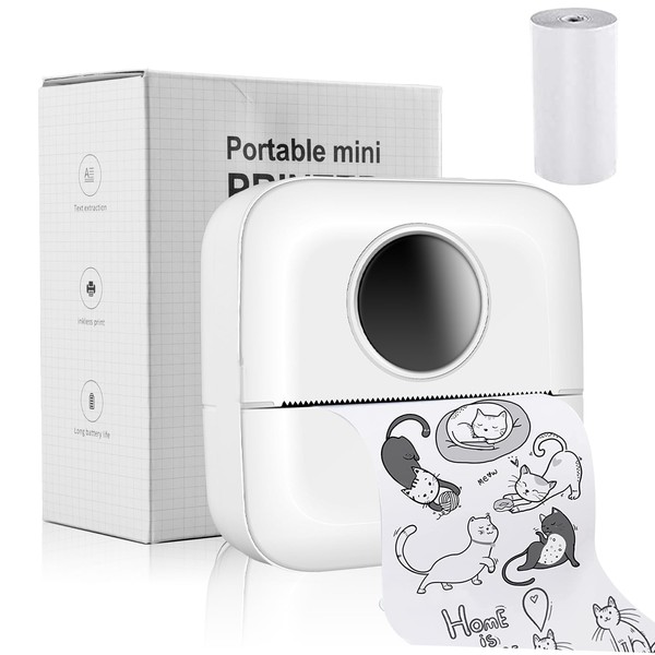 Elegant Choise Mini Portable Printer，Mini Sticker Printer Bluetooth Smart Pocket