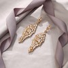 EVER FAITH Crystal Fashion Statement Dangle Drop Earrings, Art Deco