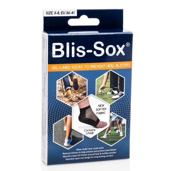 Blis-Sox Blister Socks - Black - UK/US size 3-8, EU 36-41