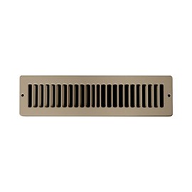 Accord ABTSBR210 Toe Space Grille with 1/2-Inch Fin Louvered, 2-Inch x 10-Inch(Duct Opening Measurements), Brown