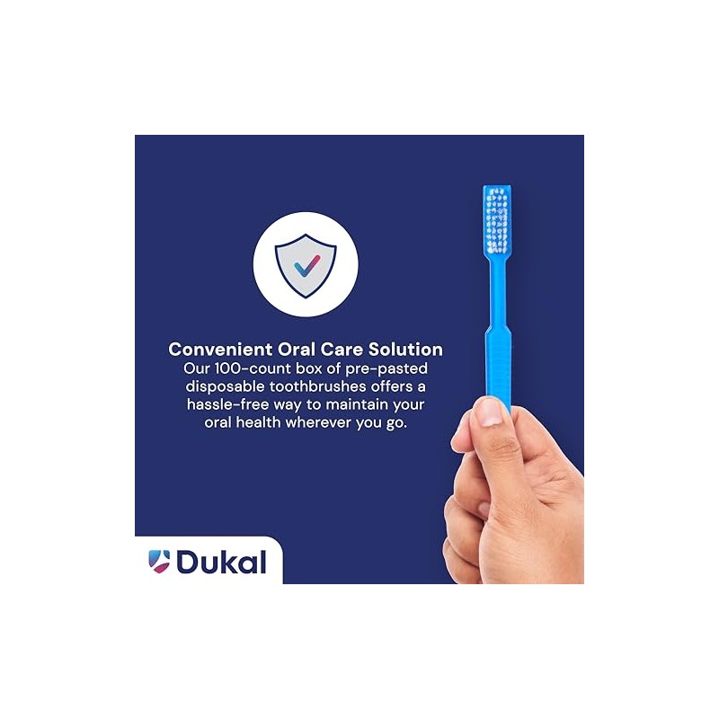 Dukal Fast Brush - Cepillos de dientes desechables prepegados (caja