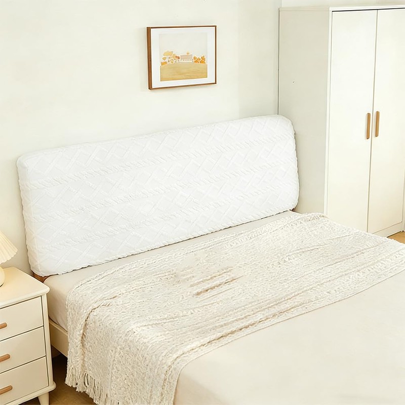 Stretch Jacquard Headboard Cover, Queen King Size Dustproof Slipcover