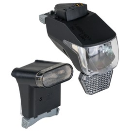 MonkeyLink Unisex - Adult ML-Light Set Connect 100 Lux Lighting Set for E-Bikes, Black, One Size