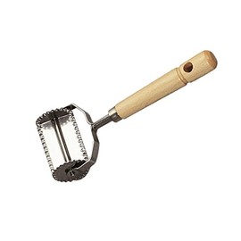 Tredoni 2.4" Tortelloni Square Ravioli Pasta/Dough Stamp Cutter Roller - 6cm Zigzag/Dented Edge (Square - Dented)