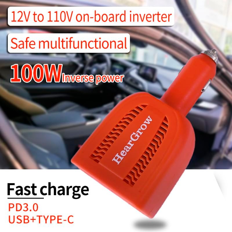 100W 12v to 110v Converter Car Power Inverter for Plug
