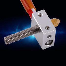 Hotend Extruder Kit, 0.4 mm Nozzles 3D Printer Heating Block, MK8 Hot End 3D Printer Accessories Made of Aluminium, Stainless Steel and Brass, #446