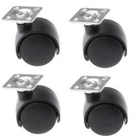 cyclingcolors 4 x Furniture Castors 30 mm Rotatable for Furniture Castors Capacity 20 kg / Wheel with Steel Base Metal Castors Roll Double Castors