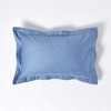 HOMESCAPES 1000 Thread Count Egyptian Cotton Blue Oxford Size Pillowcase