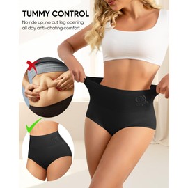 newnice Women's Cotton Underwear High Waisted Panties Postpartum Full Coverage Light Tummy Control