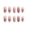Set of 24 Nail Tips, Medium Length, Classic French x