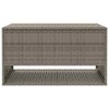 vidaXL Cushion Box - Grey PE Rattan Outdoor Storage for
