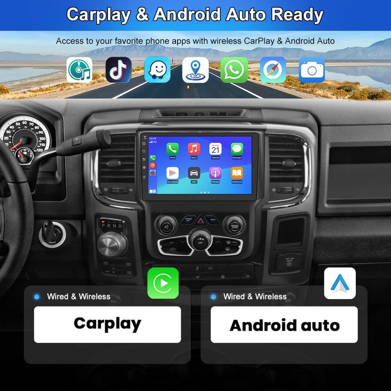 Android 13 Car Radio Stereo for Dodge Ram 2013-2019 1500