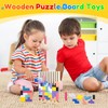 Wooden Stacking Puzzle Toy, Wooden Blocks Tangram Jigsaw Puzzle Toys