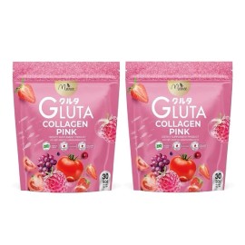 Manee Gluta X2 Manee Gluta Collagen Pink Anti-Aging Supports Healthy Smooth Skin 30 Sachets