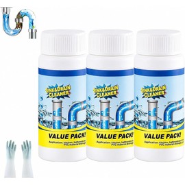 Turbonet 2.0 destapacaños original,Limpiador de Desagües en Espuma, Destapador de Tuberías para Cocina, Baño, Inodoro, Lavabo, Hogar y Uso Doméstico (3 PC)