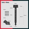 Kotarbau Pack of 2 Cross Hinges, 100-400 mm, Shutter Hinges,