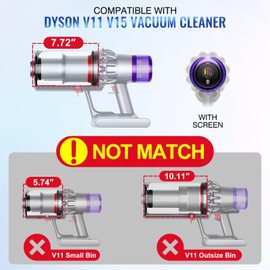 Upgraded Dust Bin Compatible with Dyson V11 V15 SV14 SV15 SV22 Vacuum Cleaner Canister, Vacuum Bin Replacement for Part no. 970050-01 and Part no. 965443-01