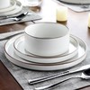 LERATIO Ceramic Dinnerware Sets for 8, High Edge Stoneware Plates