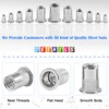 Glarks 50Pcs #10-24 UNC 304 Stainless Steel Rivet Nuts Flat