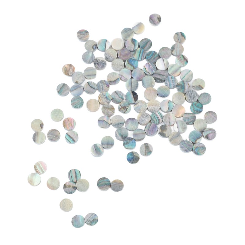 100Pcs Fretboard Dots Natural Abalone Shell Bright Color Round Guitar