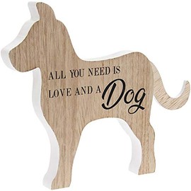 The Leonardo Collection All You Need Is Love & A Dog Dog Wooden Plaque Home Ornament