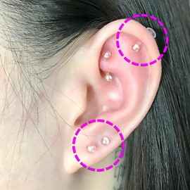 WildVibe 16g Clear Earrings Piercing Retainers - Clear Piercings Bioflex Labret Stud Retainer 10pcs Set - Plastic Piercings for Surgery, Work, School, Sports - 10mm (3/8)