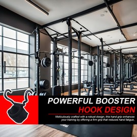 Pull Ups Deadlift Straps | Heavy Duty Assist Wrist Strap Hook | Firm Grip Training Equipment for Barbell Row, Rowing Machine Training, Dumbbell Exercises