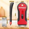 DIYSELF 2 Pack Razor Blade Scraper, Extra 10 PCS Mental