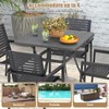 Giantex Patio Dining Table, 32”x32”x29” Outdoor Table, Heavy-Duty Metal Square