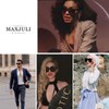 MAXJULI Oversized Sunglasses for Women Men UV Protection (C1 Black
